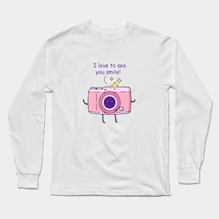 i love to see your smile - camera Long Sleeve T-Shirt